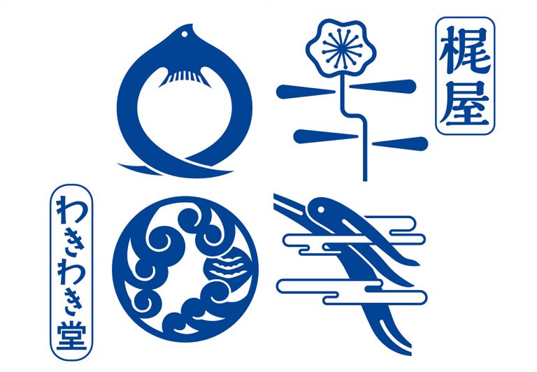 シジミ漁師のプライベートブランドのロゴおよび名刺［梶谷わきわき堂］